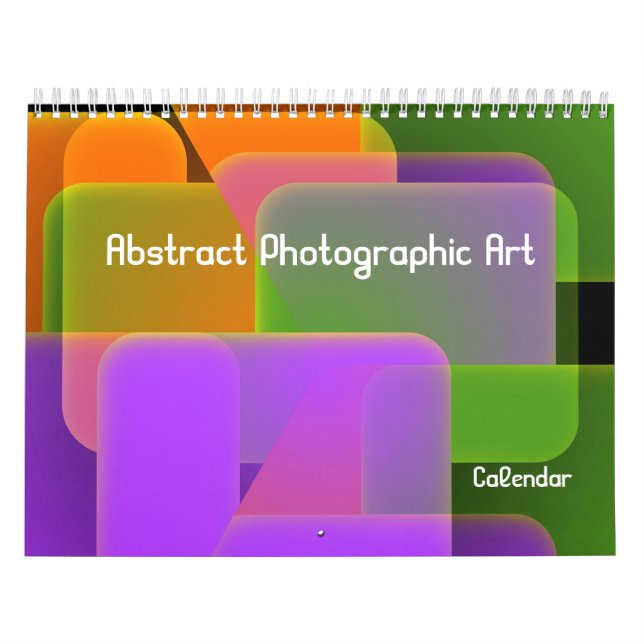Calendário de Arte Fotográfica abstrato (Capa)