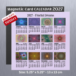 Calendário de Arte Fractal Personalizado de 2027 c