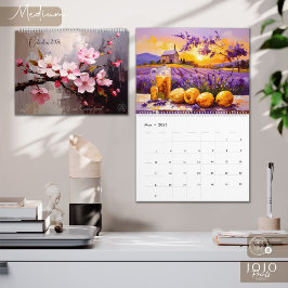 Calendário de Arte Impasto Colorido