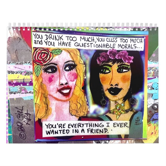 Calendário de Arte Menina Má (Capa)