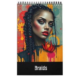 Calendário de Arte Moderna de Braids Fantasy