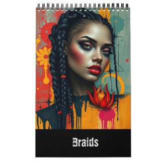Calendário de Arte Moderna de Braids Fantasy