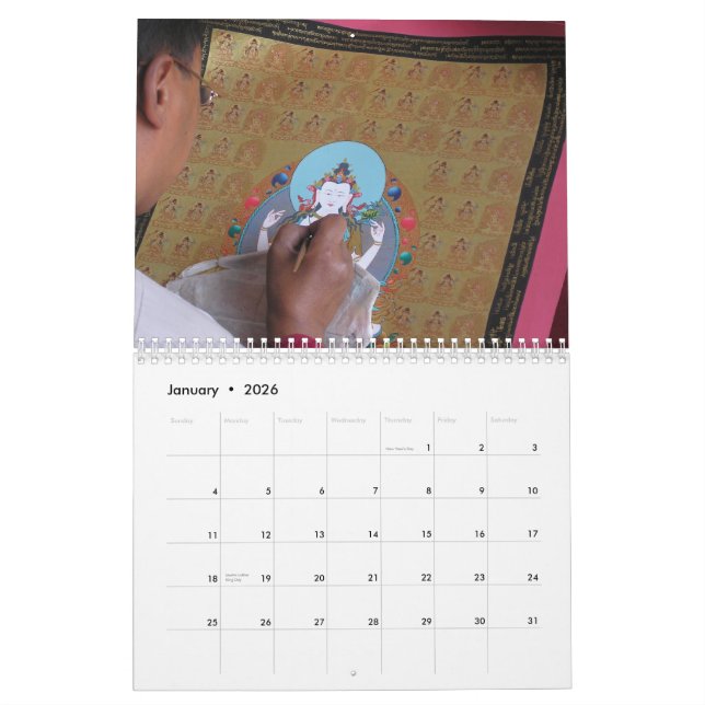 Calendário de Arte Tibetano 2014 (Jan 2026)