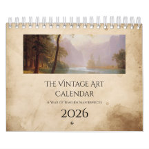 Calendário de Arte Vintage da Natureza