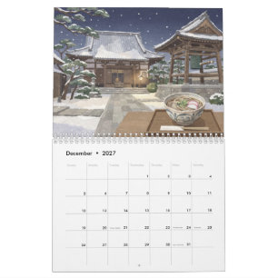Calendário de Arte Washi de Tradições Sazonais Jap
