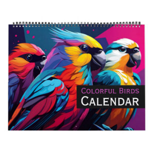 Calendário de Aves Coloridas