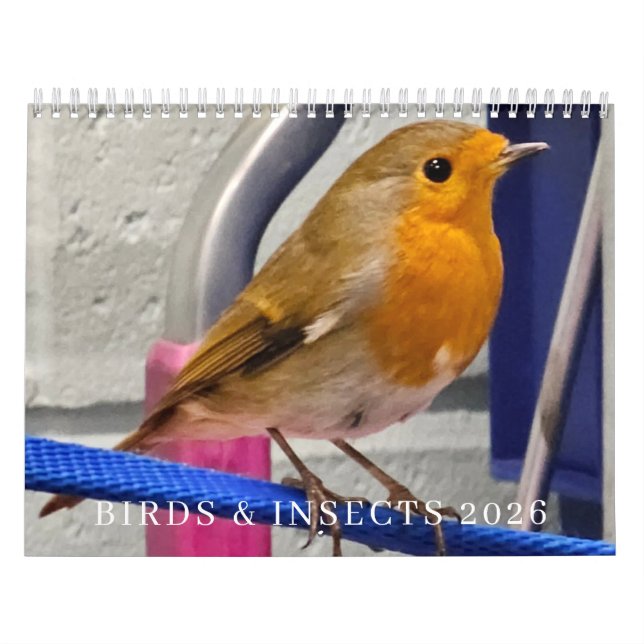 Calendário de aves e insetos 2026 (Capa)