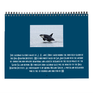 Calendário de Baleias Assassina Residente no Sul 