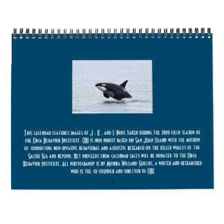 Calendário de Baleias Assassina Residente no Sul 2