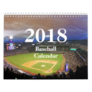 Calendário de Baseball de 2018 - HAMbyWhiteGlove