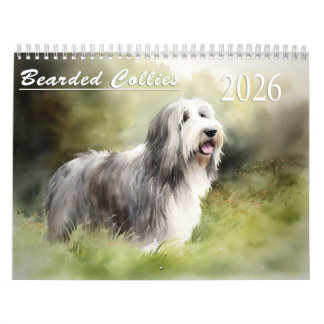 Calendário de Bearded Collies 2026