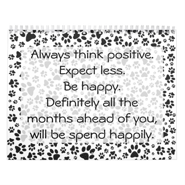 Calendário de Bolinhas Preta e Branca de Pinturas (Capa)