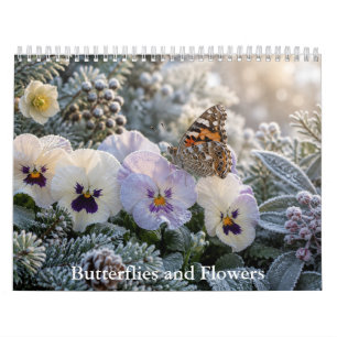 Calendário de Borboletas e Flores