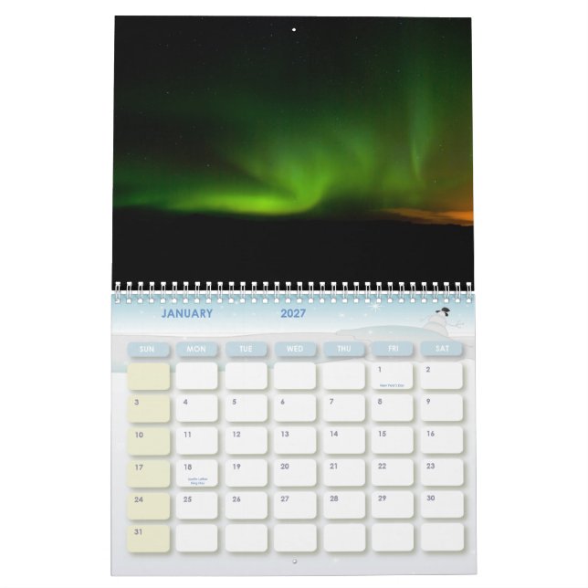 Calendário de Borealis 2011 da Aurora (Jan 2027)