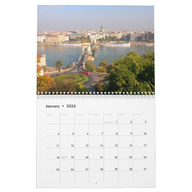 Calendário de Budapest, Hungria 2013 (Jan 2026)