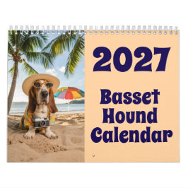 Calendário de Cachorro Basset Hound 2027
