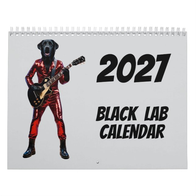 Calendário de Cachorro Black Lab 2027 (Capa)