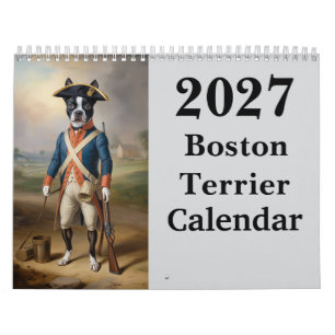 Calendário de Cachorro Boston Terrier 2027