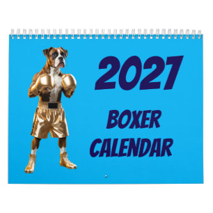 Calendário de Cachorro Boxer 2027