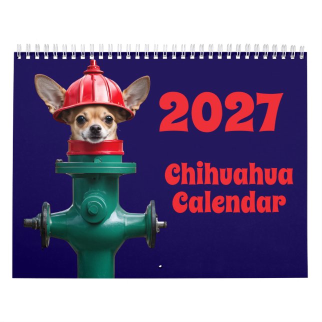 Calendário de Cachorro Chihuahua 2027 (Capa)