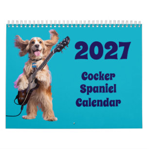Calendário de Cachorro Cocker Spaniel 2027