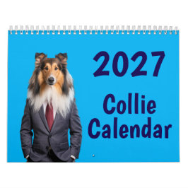 Calendário de Cachorro Collie 2027