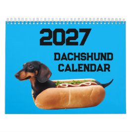 Calendário de Cachorro Dachshund 2027
