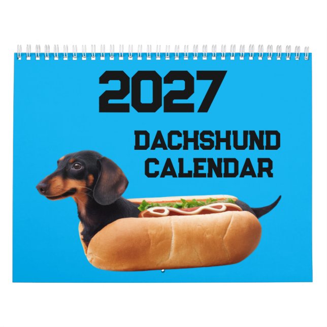 Calendário de Cachorro Dachshund 2027 (Capa)