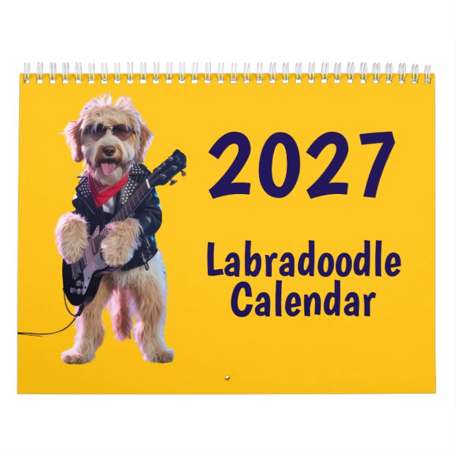 Calendário de Cachorro Labradoodle 2027 (Capa)