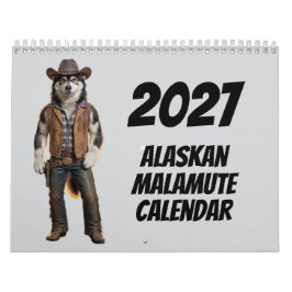 Calendário de Cachorro Malamute do Alasca 2027