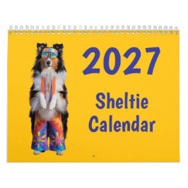 Calendário de Cachorro Sheltie 2027