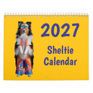 Calendário de Cachorro Sheltie 2027