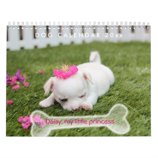 Calendário de Cães 2025 Cachorro Adicione Foto (Capa)