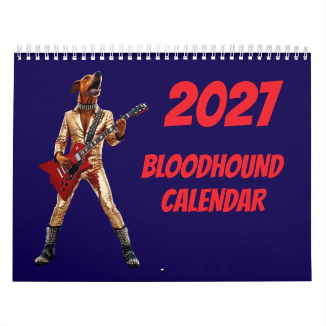 Calendário de Cães Bloodhound 2027 (Capa)