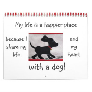 calendário de cães brancos