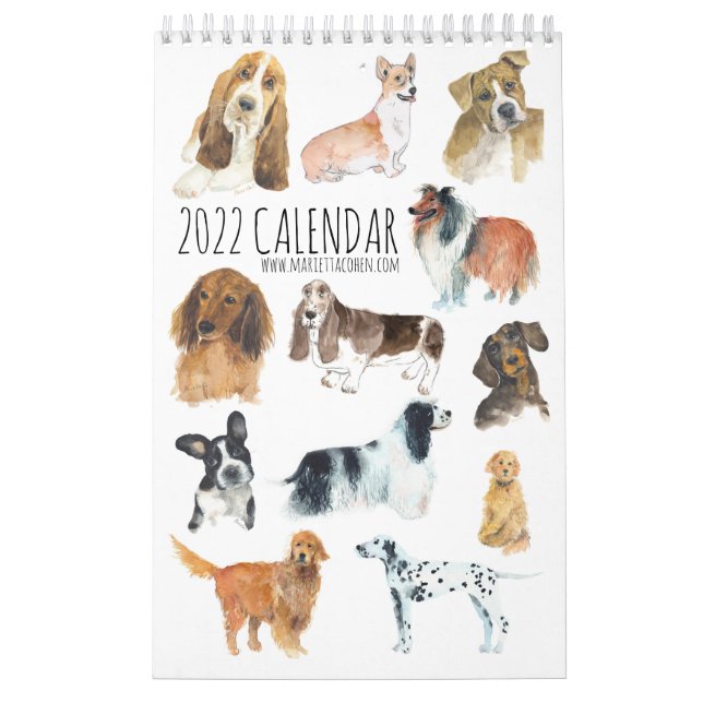 Calendário de CÃES da Página de solteiro 2023, Bra (Capa)