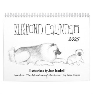 Calendário de Cães de Keeshond