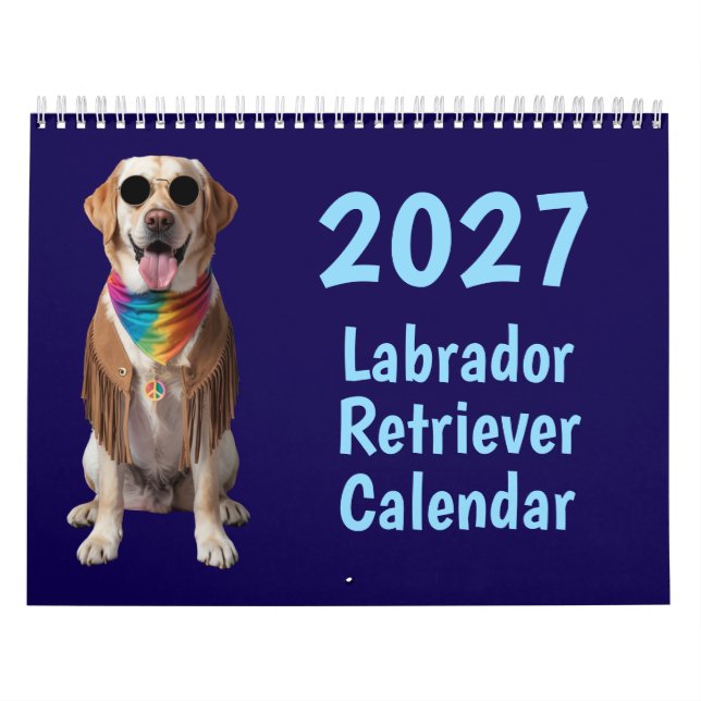 Calendário de Cães Labrador Retriever 2027 (Capa)