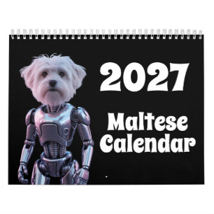 Calendário de Cães Malteses 2027