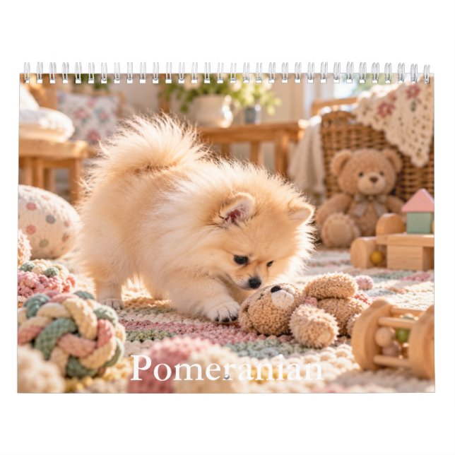 Calendário de Cães Pomerânia (Capa)