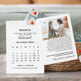 Calendário de caligrafia elegante para proposta de