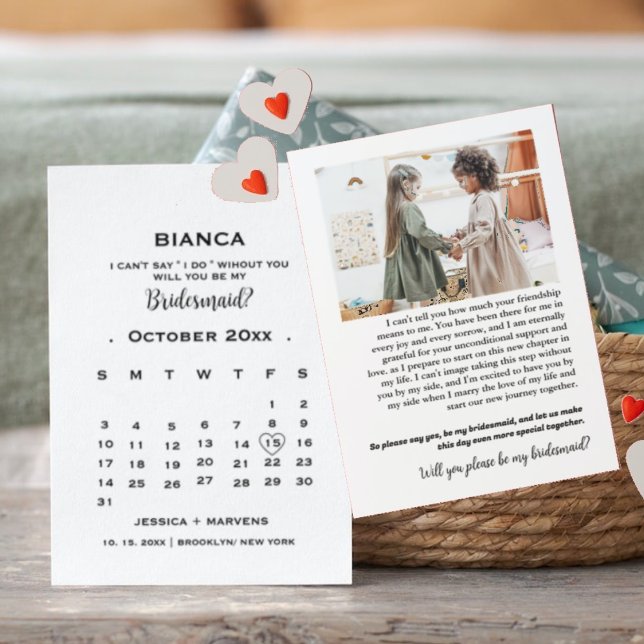 Calendário de caligrafia elegante para proposta de (Criador carregado)