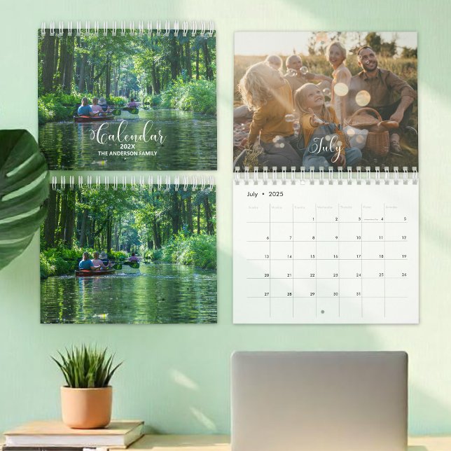 Calendário de Caligrafia Fotográfica Personalizada (Criador carregado)