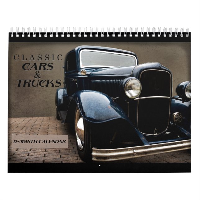 Calendário de Carros e Caminhões Clássicos (Capa)