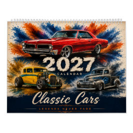 Calendário de Carros Musculosos Antigos