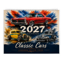 Calendário de Carros Musculosos Antigos