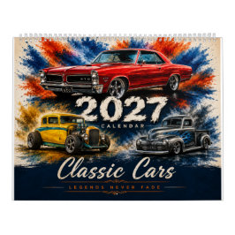 Calendário de Carros Musculosos Antigos