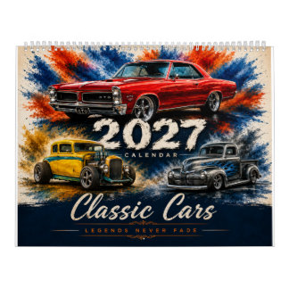 Calendário de Carros Musculosos Antigos