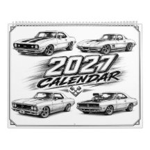 Calendário de Carros Musculosos Hot Rod 2027