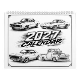 Calendário de Carros Musculosos Hot Rod 2027